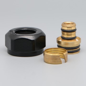 P.M.H. ZZM1624 - Knelkoppeling voor ventiel UNIKO/TERM/DUO zwart/alupex 16 mm