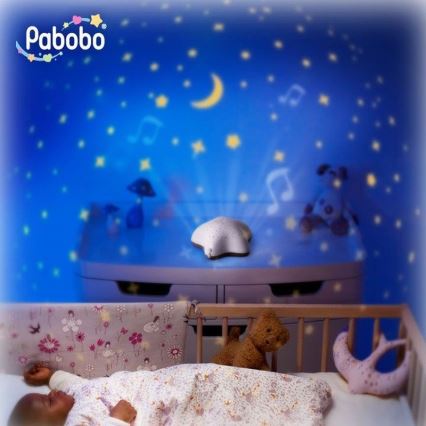 PABOBO - Beige Projector met een melodie STAR 3xAA