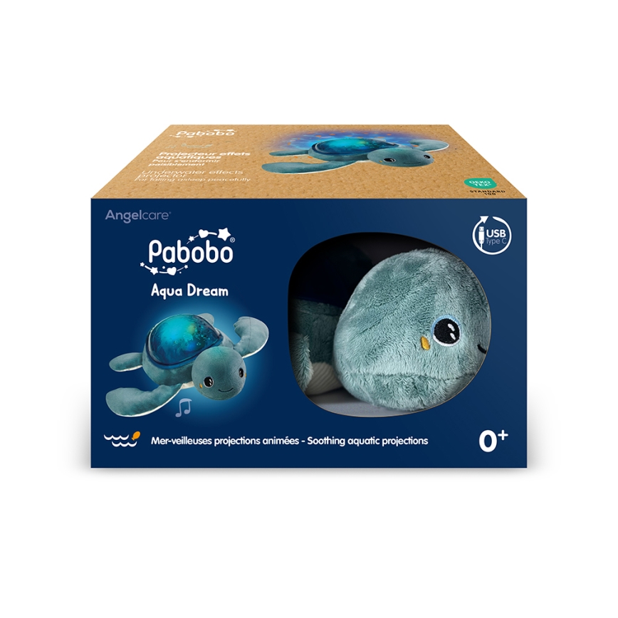 PABOBO - Projector met een melodie AQUA DREAM USB schildpad