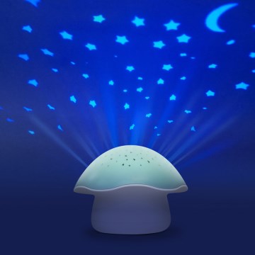 PABOBO - Projector met een melodie STAR MUSHROOM 3xAA blauw
