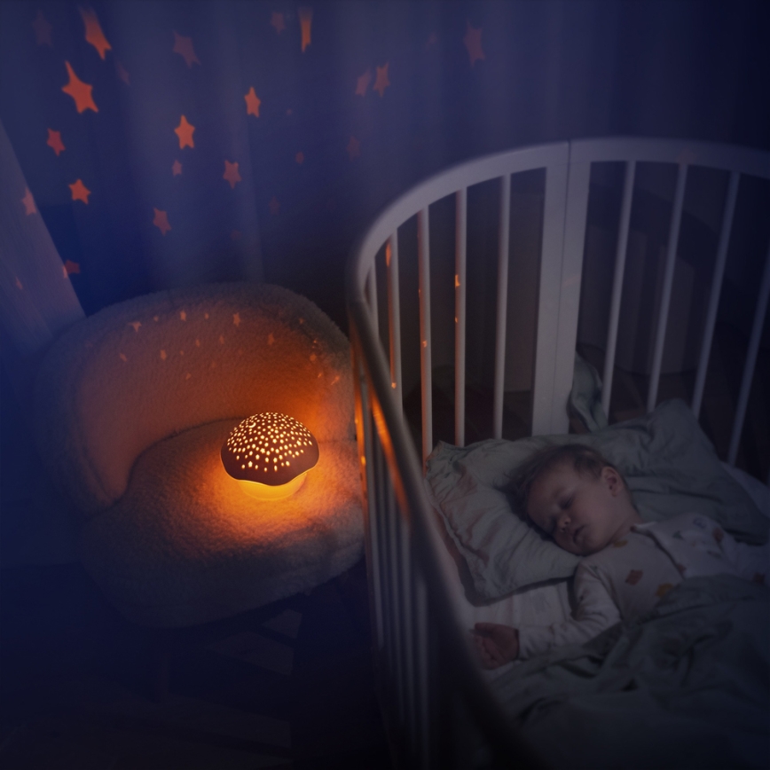 PABOBO - Projector met een melodie STAR MUSHROOM 3xAA blauw