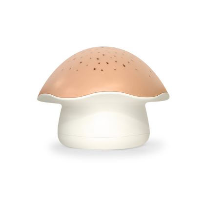 PABOBO - Projector met melody STAR MUSHROOM 3xAA Zalm roze