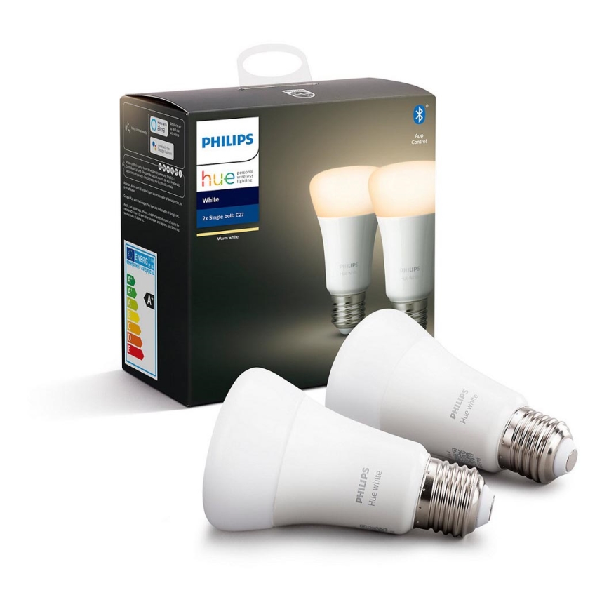 Diploma Stressvol lekken PACK 2x Dimbare LED Lamp Philips Hue WHITE E27/9W/230V 2700K | Lampenmanie