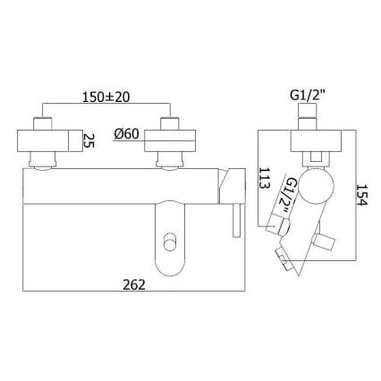 Paffoni - Badmengkraan LIGHT RVS