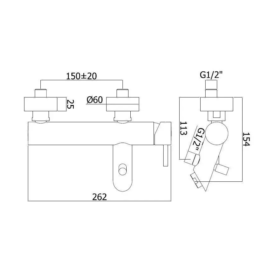 Paffoni - Badmengkraan LIGHT RVS