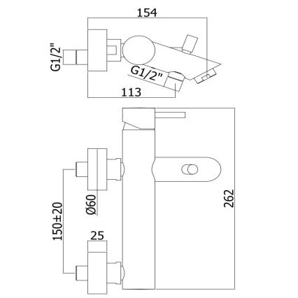 Paffoni - Badset LIGHT met mengkraan, glanzend chroom