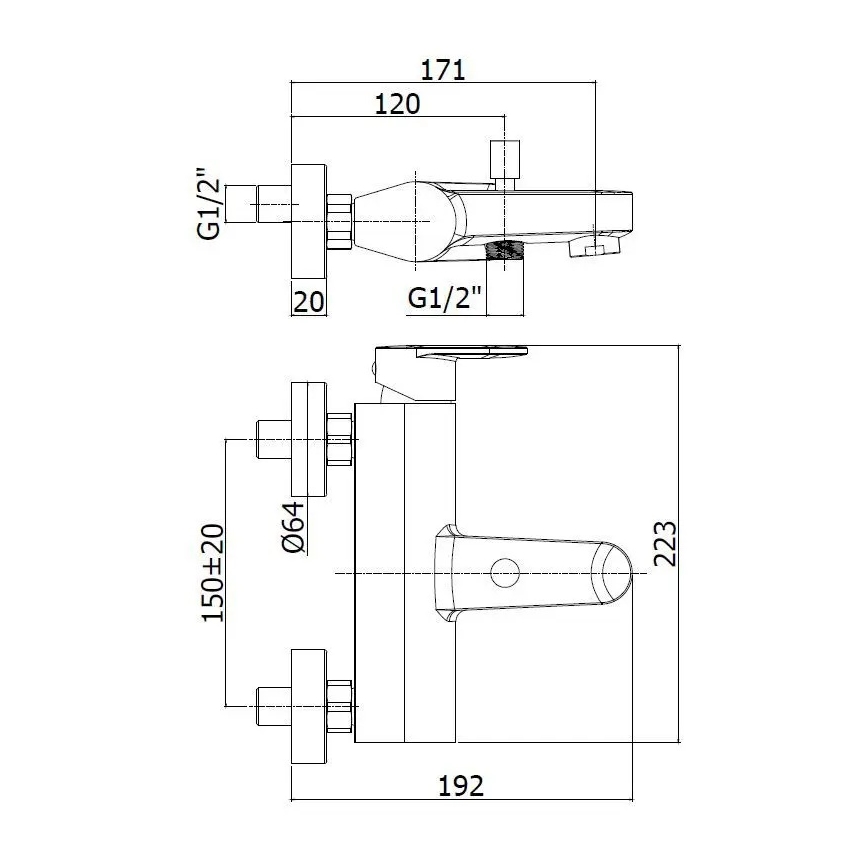 Paffoni - Badset met CANDY badmengkraan, glanzend chroom