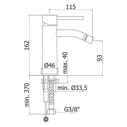 Paffoni - Bidetkraan LIGHT RVS