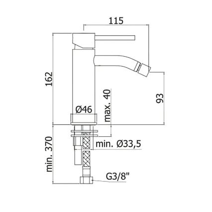 Paffoni - Bidetkraan LIGHT zwart