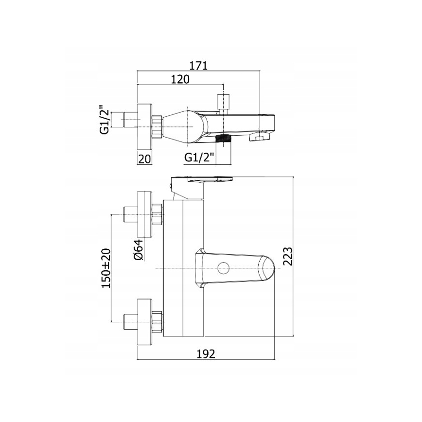 Paffoni - CANDY badset met badmengkraan, glanzend chroom