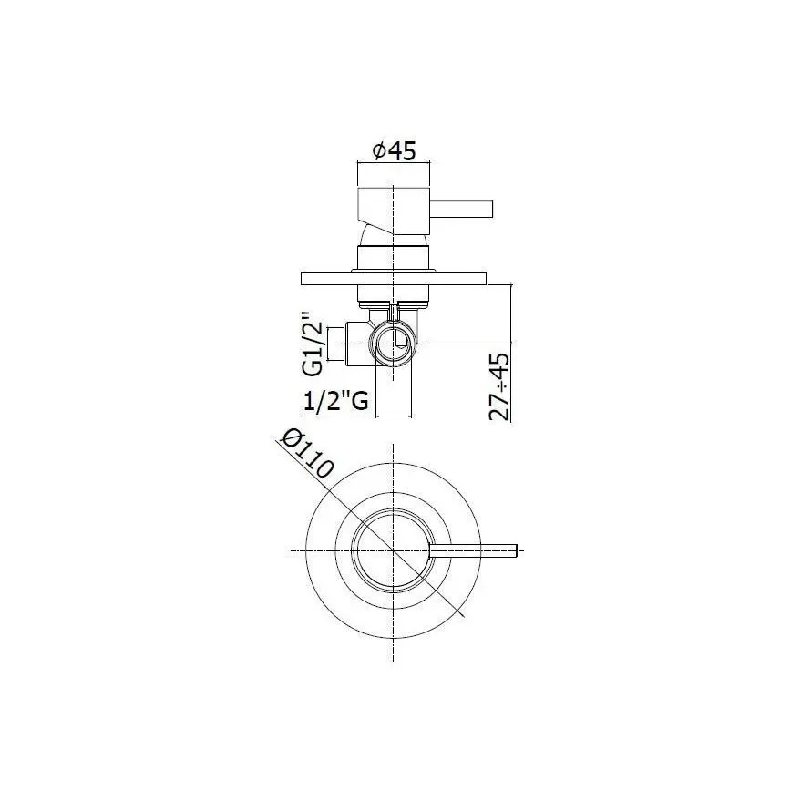 Paffoni - Douchekraan voor inbouw LIGHT mat wit