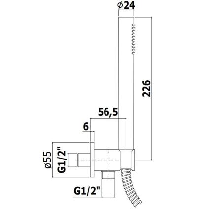 Paffoni - Doucheset ROUND mat zwart
