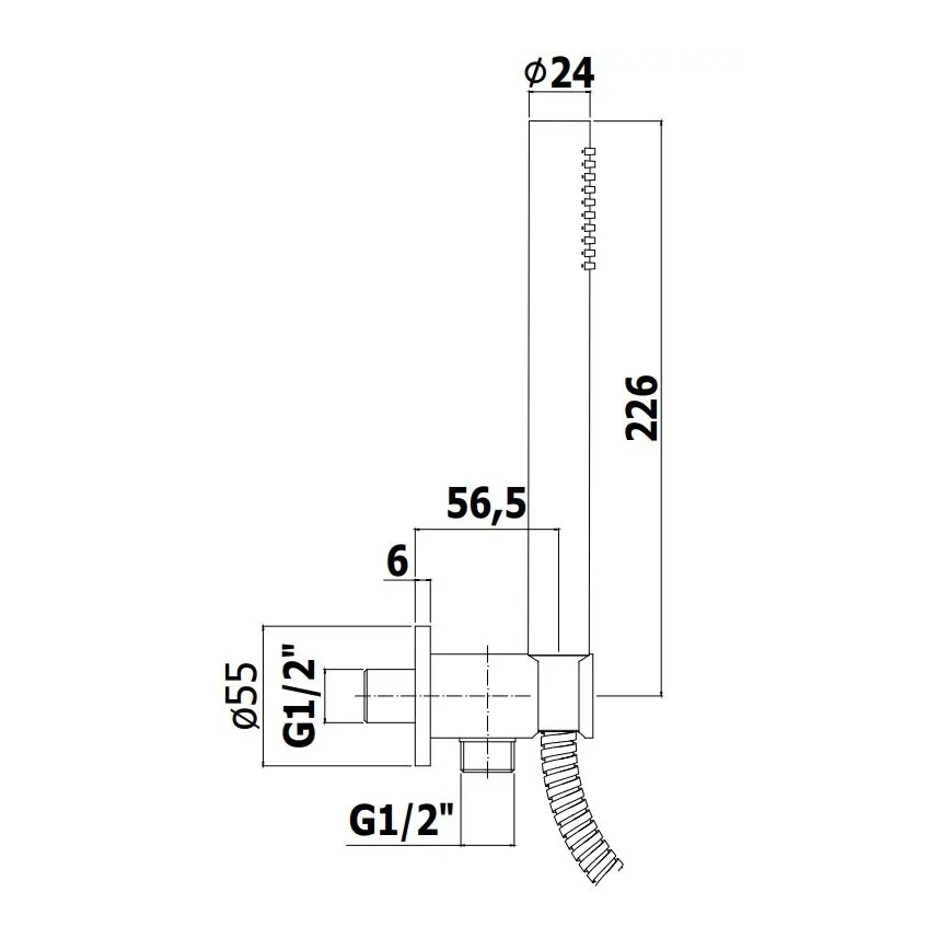 Paffoni - Doucheset ROUND mat zwart