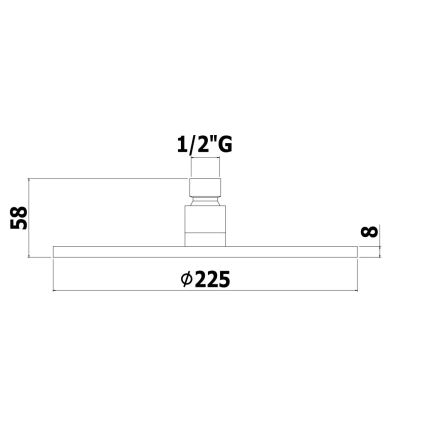 Paffoni - Hoofddouche Ø 22,5 cm MASTER zwart