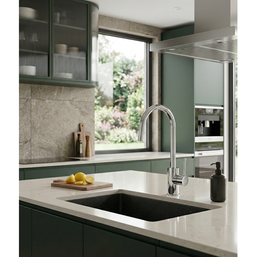 Paffoni - Keukenkraan LIGHT 36,3 cm glanzend chroom