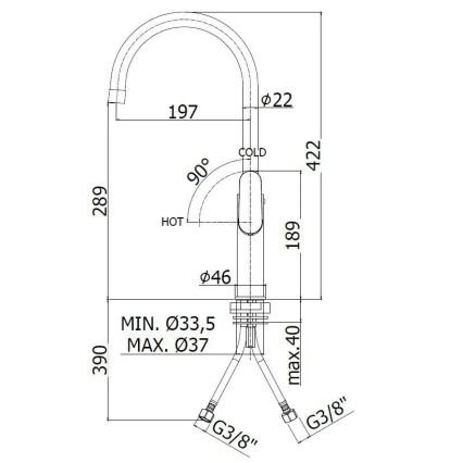 Paffoni - Keukenmengkraan CANDY glanzend chroom