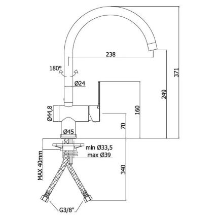 Paffoni - RINGO keukenkraan, glanzend chroom