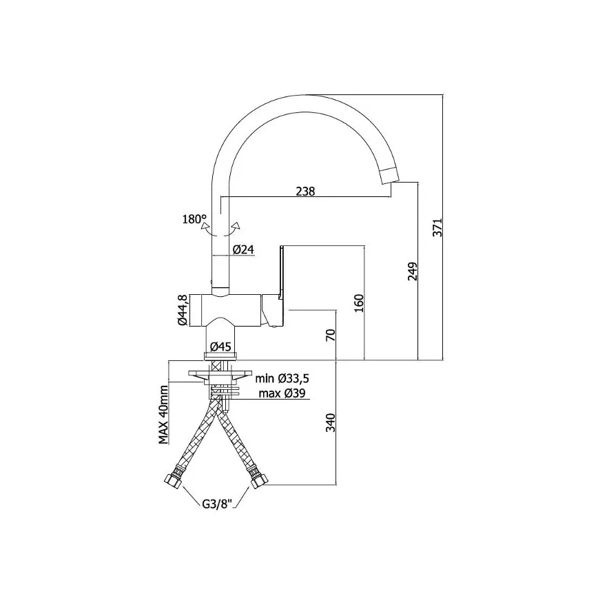 Paffoni - RINGO keukenkraan, glanzend chroom