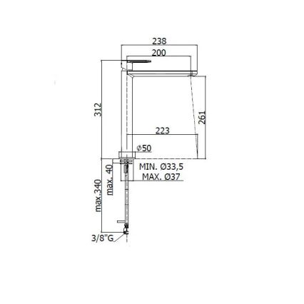 Paffoni - Wastafelkraan CANDY, glanzend chroom