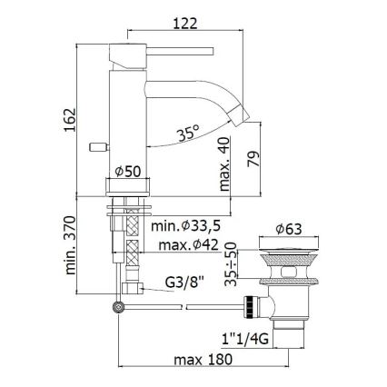Paffoni - Wastafelkraan LIGHT met afvoer, goud