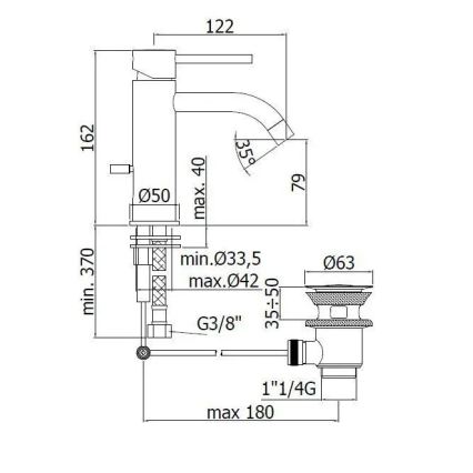 Paffoni - Wastafelkraan LIGHT RVS