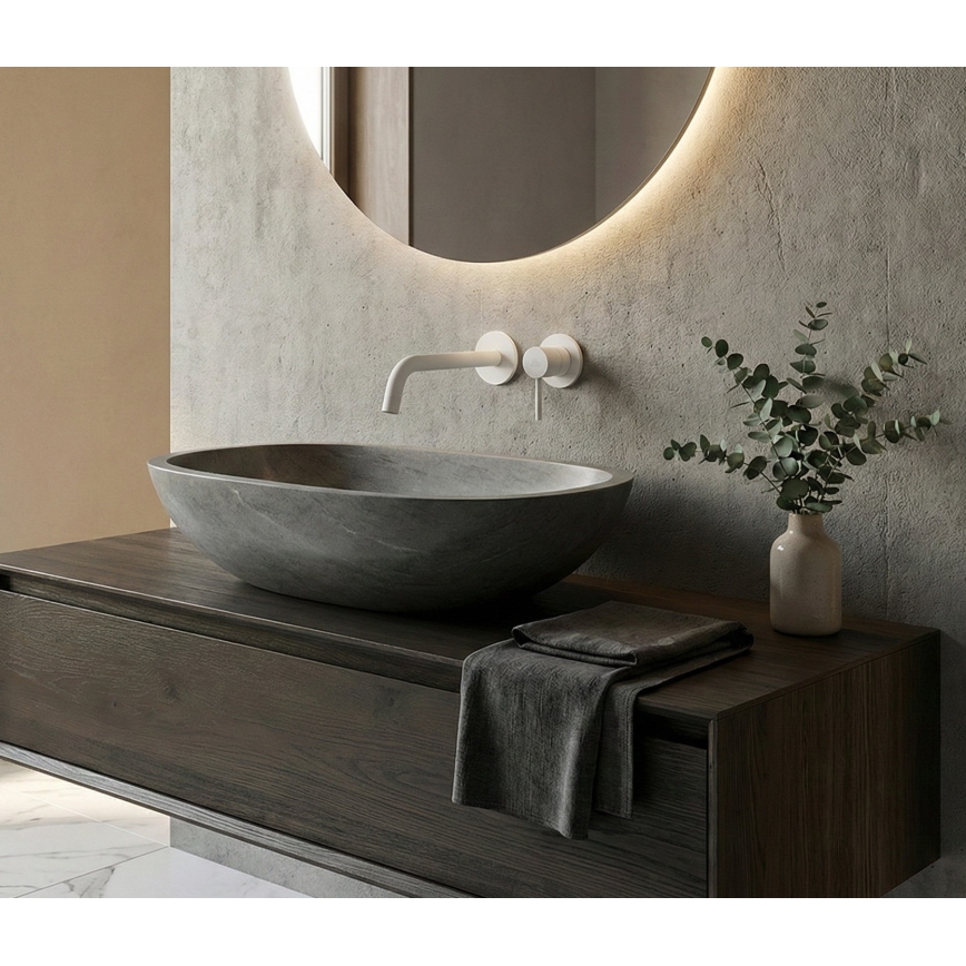 Paffoni - Wastafelkraan LIGHT voor inbouwmontage, mat wit