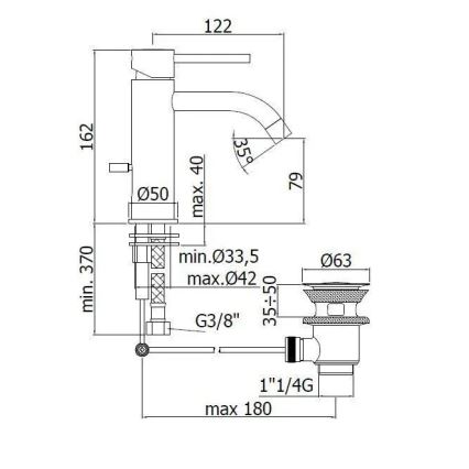 Paffoni - Wastafelkraan LIGHT zwart