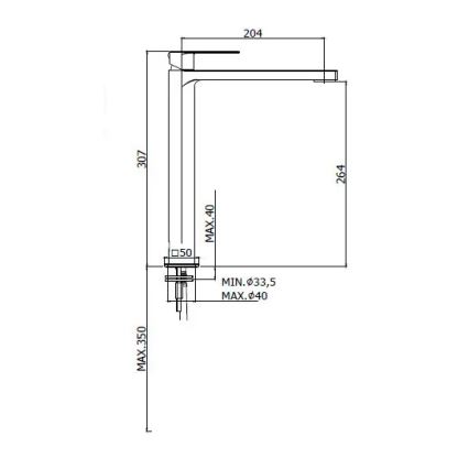 Paffoni - Wastafelkraan TANGO mat chroom