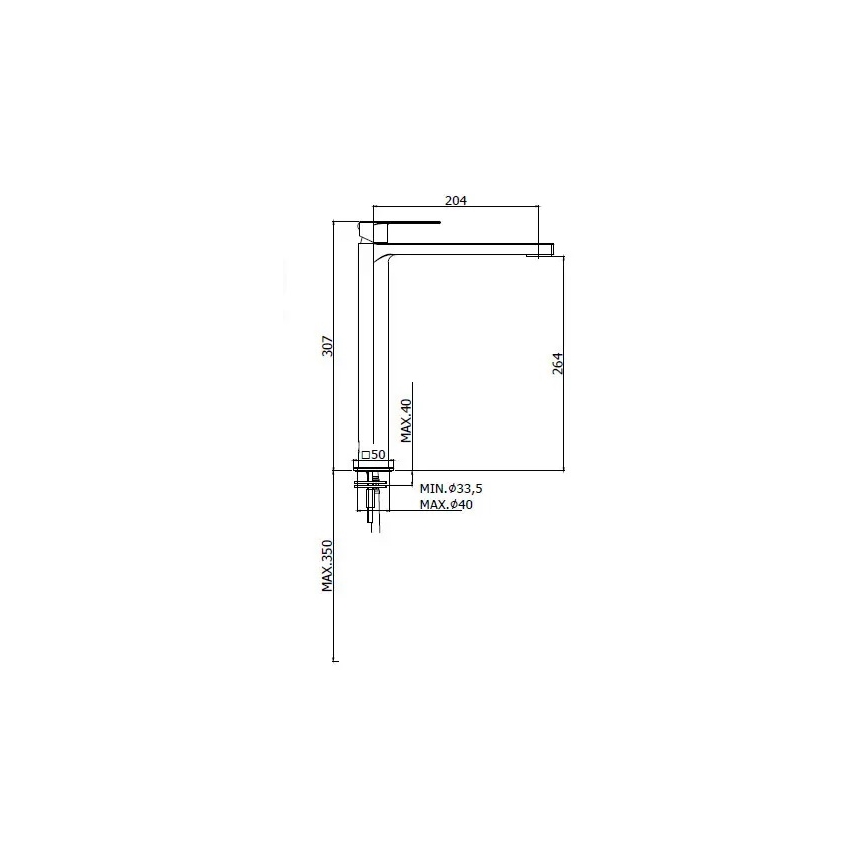 Paffoni - Wastafelkraan TANGO mat chroom