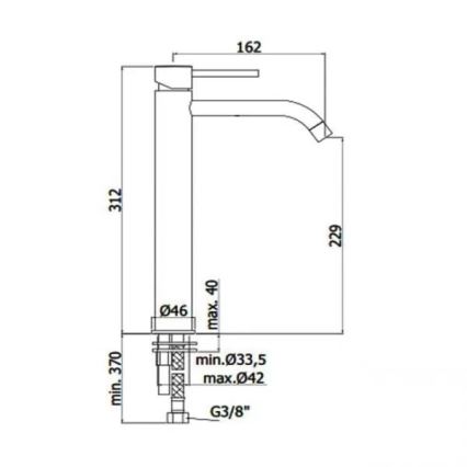 Paffoni - Wastafelmengkraan LIGHT zwart