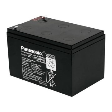 Panasonic LC-RA1212PG1 - Lood-zuur accu 12V/12Ah/faston 6,3mm