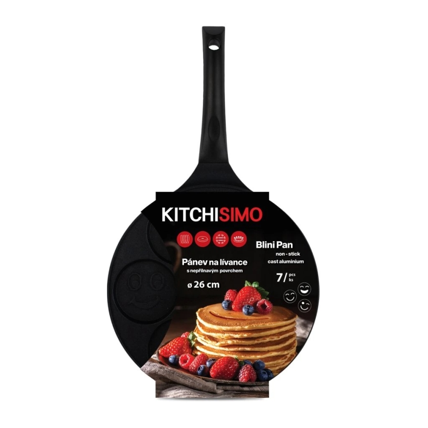 Pannenkoekenpan KITCHISIMO 26 cm zwart