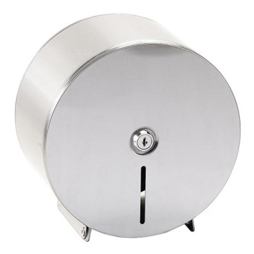 Papierdispenser 20x20 cm roestvrij staal/zilver