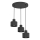PARKLA hanglamp aan snoer 3xE27/15W/230V zwart