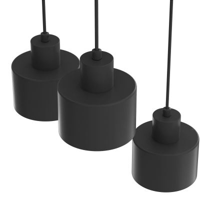 PARKLA hanglamp aan snoer 3xE27/15W/230V zwart