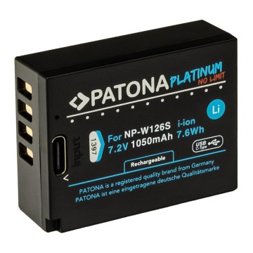 PATONA - Accu Fuji NP-W126S 1050mAh Li-Ion Platinum USB-C opladen