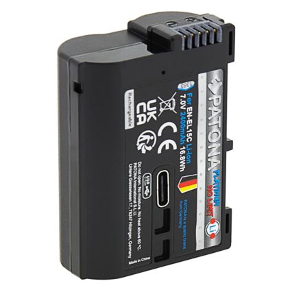 PATONA - Accu voor Nikon EN-EL15C 2600mAh Li-Ion Platinum USB-C
