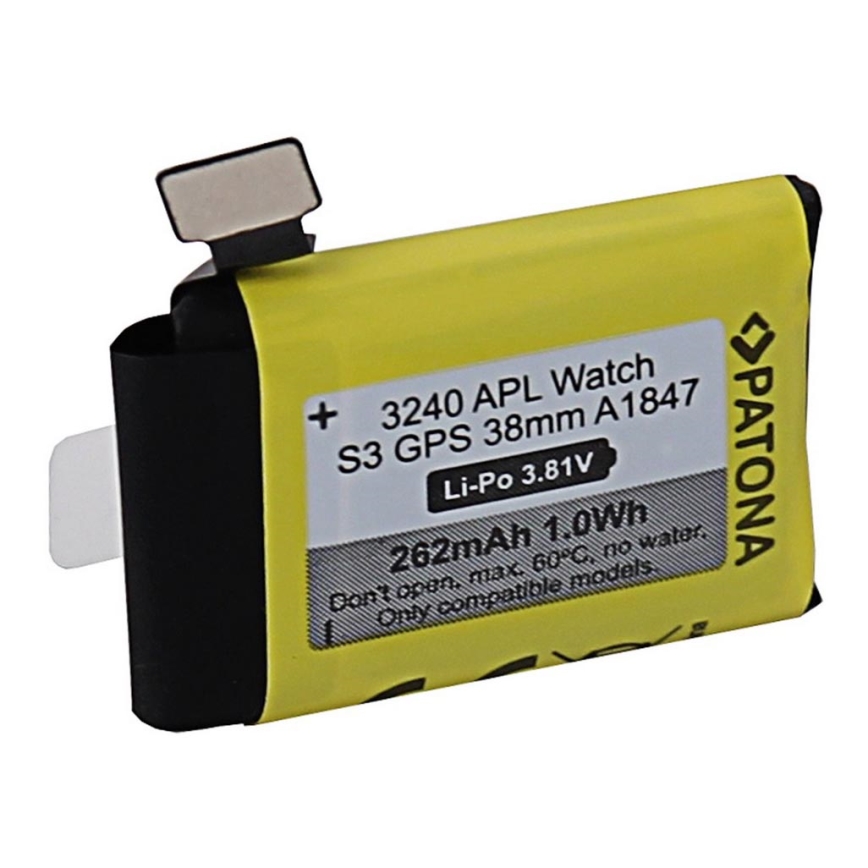 PATONA - Apple Watch batterij 3 GPS 262mAh A1847 38 mm