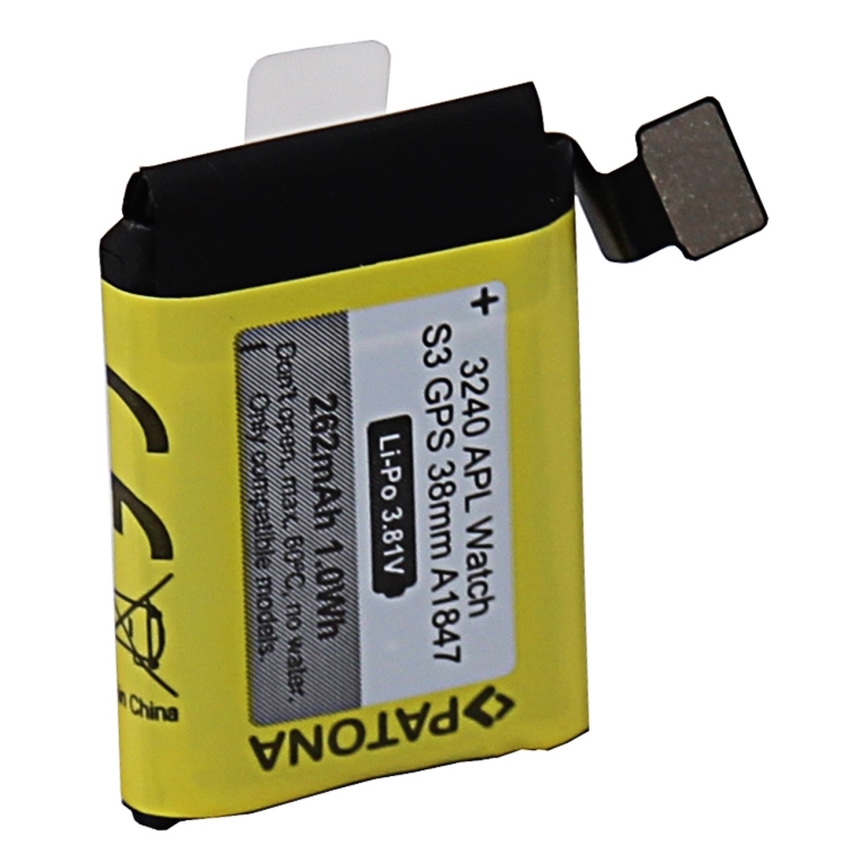 PATONA - Apple Watch batterij 3 GPS 262mAh A1847 38 mm