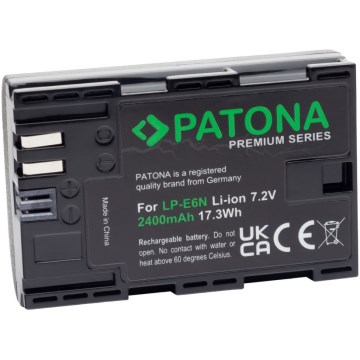 PATONA - Batterij Canon LP-E6N 2400mAh Li-Ion Premium 80D