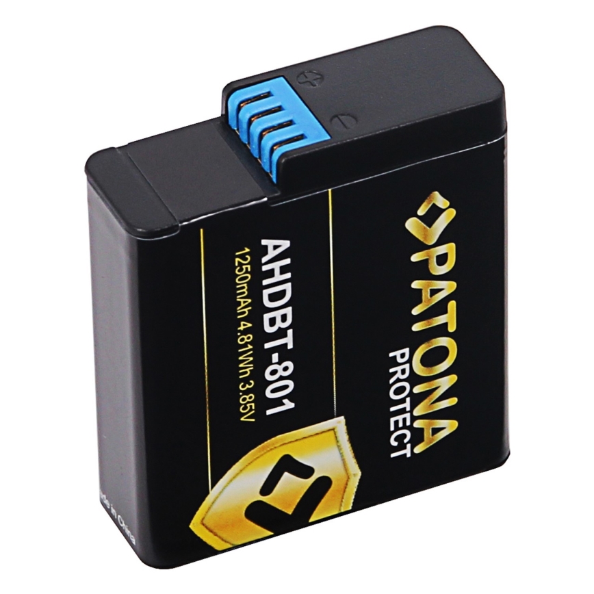PATONA - Batterij GoPro Hero 5/6/7/8 1250mAh Li-Ion Protect