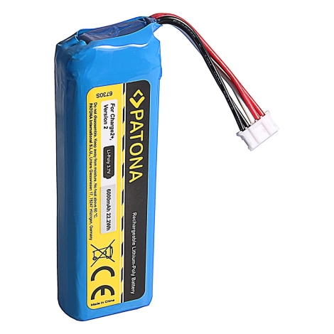 knuffel efficiënt ondeugd PATONA - Batterij JBL Charge 2 + / Charge 3 6000mAh 3,7V Li-Pol |  Lampenmanie