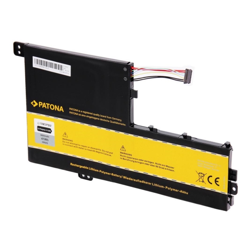 PATONA - Batterij Lenovo Ideapad 320S 3600mAh Li-lon 11,25V L15L3PB0