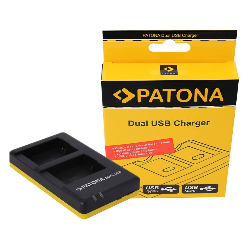 PATONA - Dual Quick USB Oplader voor Sony NP-FW50 Camera Batterijen