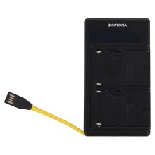 PATONA - Duale oplader Sony NP-F970/F960/F950 USB
