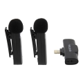 PATONA - SET 2x Draadloze microfoon met clip voor iPhones USB-C 5V 50 mAh