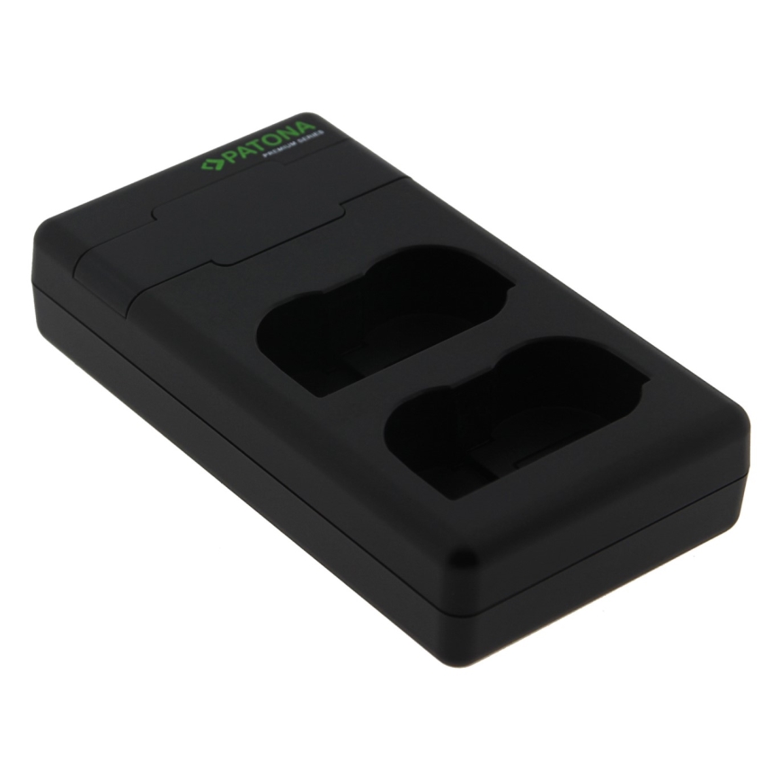 PATONA - Snellader Dual Nikon EN-EL15/EN-EL15C + kabel USB-C 0.6m