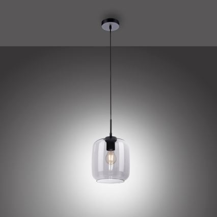 Paul Neuhaus 2002-25 - Hanglamp aan een koord SHITAKE 1xE27/10W/230V diameter 20 cm gerookt