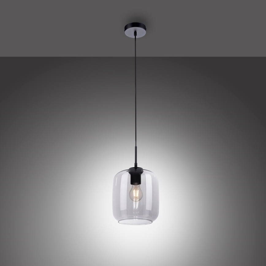 Paul Neuhaus 2002-25 - Hanglamp aan een koord SHITAKE 1xE27/10W/230V diameter 20 cm gerookt
