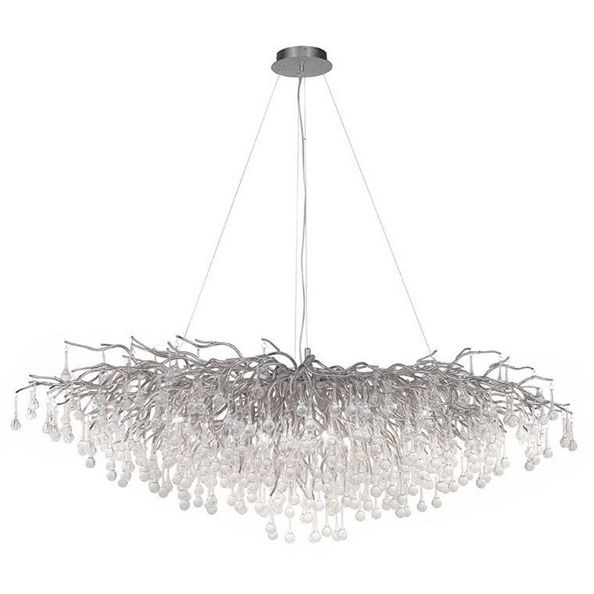 Paul Neuhaus 2031-55 - Hanglamp aan een koord ICICLE 15xG9/40W/230V 75x150 cm glanzend chroom